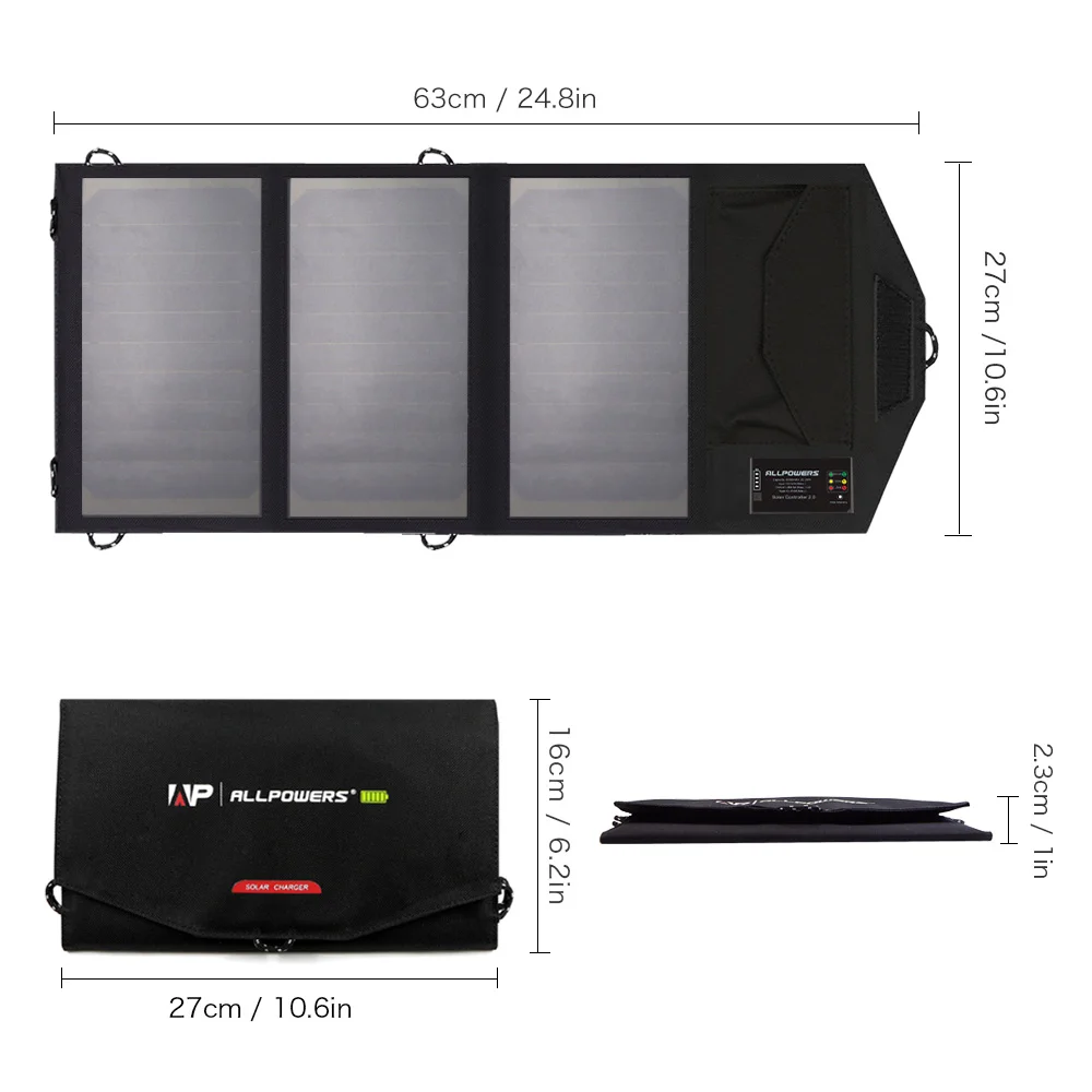 ALLPOWERS 21W 5V Portable Solar Charger for Phone - Specifications and Review