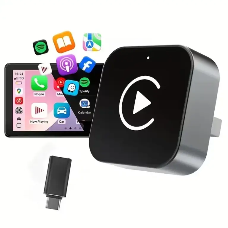 2-in-1 Wireless CarPlay Adapter with USB/USB-C