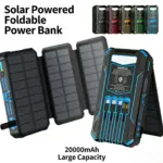 20000mAh Solar Power Bank with Wireless Charging