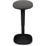 360° motion adjustable height desk stool, ergonomic anti-slip chair alternative, graphite