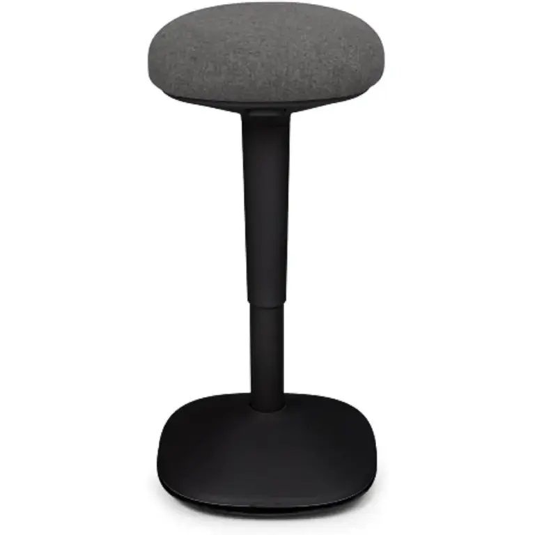 360° motion adjustable height desk stool, ergonomic anti-slip chair alternative, graphite