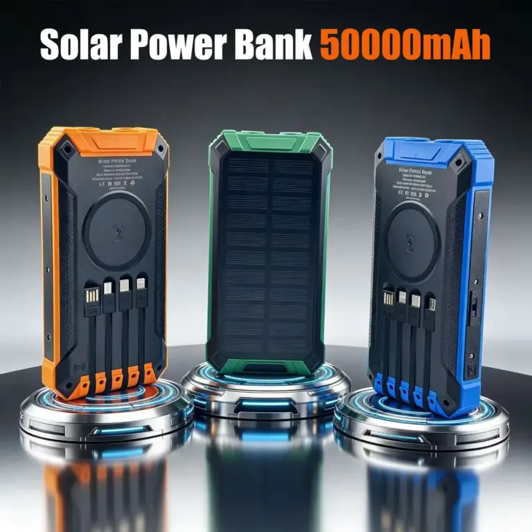 50000mAh Solar Power Bank with Wireless Charging