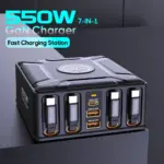 550W 7-in-1 GaN Charger with 100W USB-C Cable