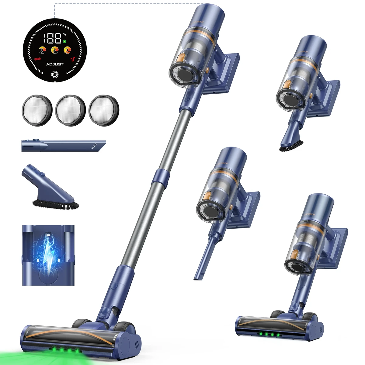 Laresar V11 650W Cordless Vacuum Cleaner