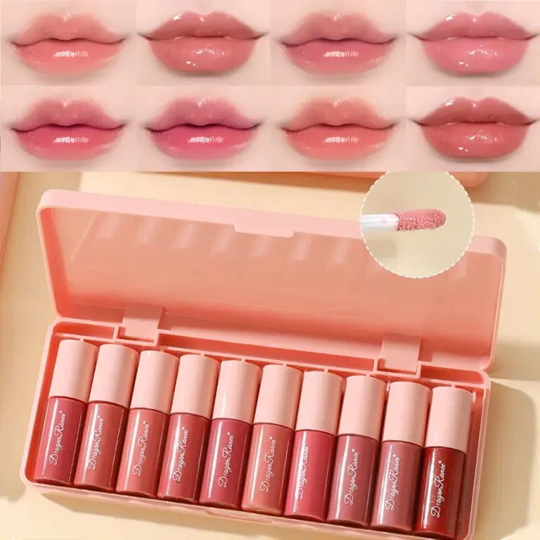 10 Lip Glosses with Pearly Glass Shine