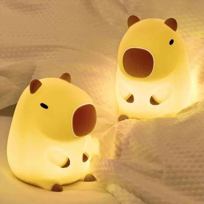 Cute Capybara Silicone Night Light for Cozy Sleep