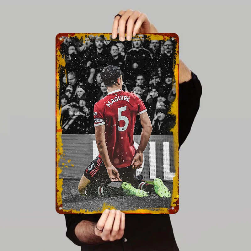 Decorative metal tin sign for Maguire and United fans Decorative metal tin sign for Maguire and United fans