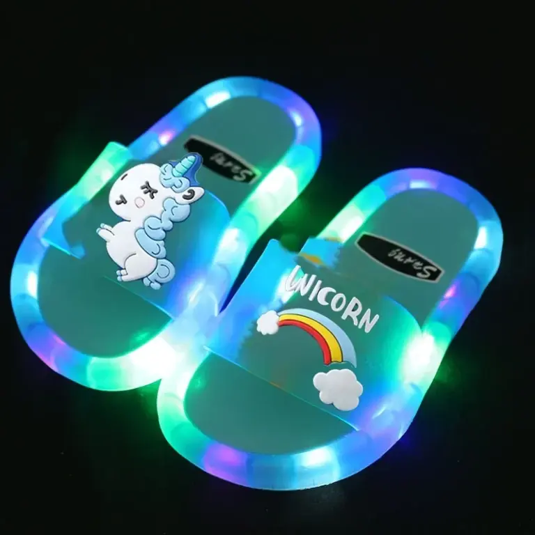 Light-Up Unicorn Kids Slippers for Home
