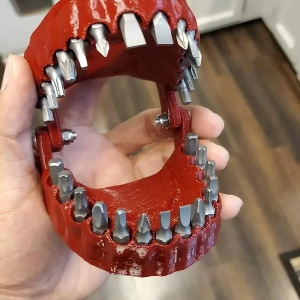 Funny 1/4 Bit Holder with Teeth Design