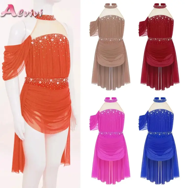 Kids Girls Ballet Leotard Dress