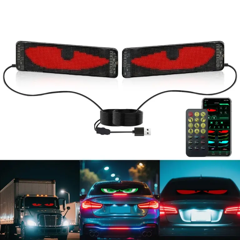 LED car soft screen, car mounted flexible advertising screen, USB APP, Bluetooth storefront, Devil's