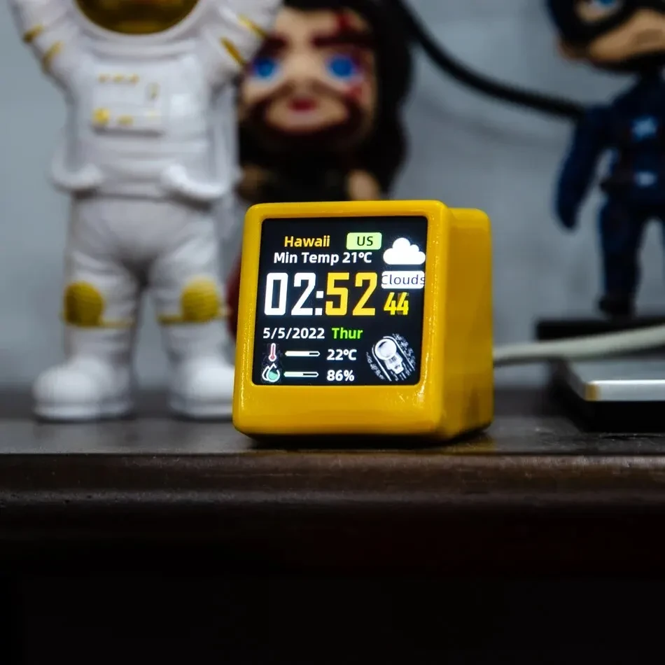 Mini Wi-Fi Weather Clock with IPS Screen