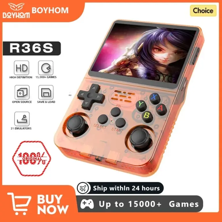 open source r36s retro handheld video game console linux system 3.5 inch ips screen portable pocket 