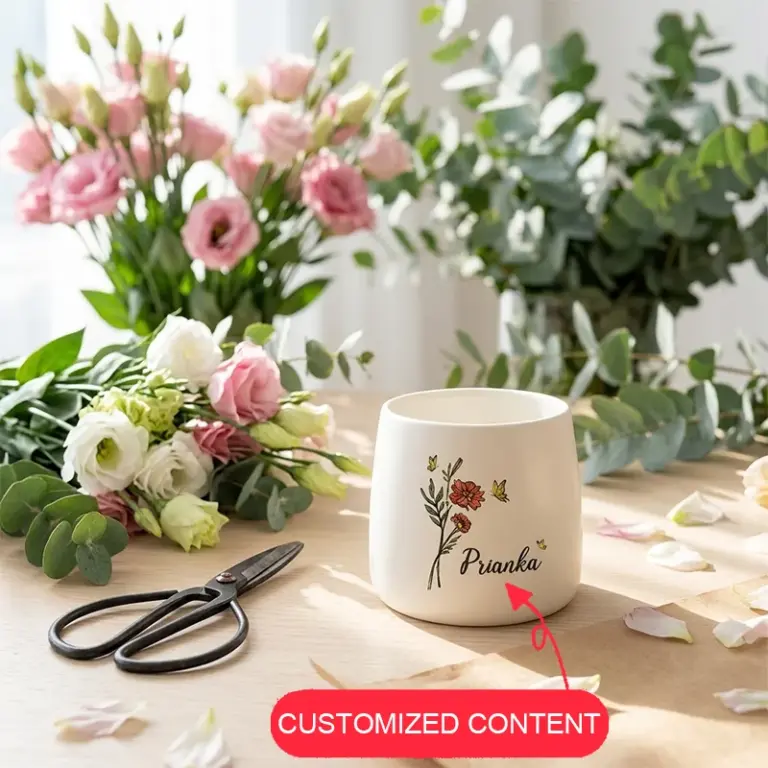 Personalized Floral Name Mug for Meaningful Gift Giving