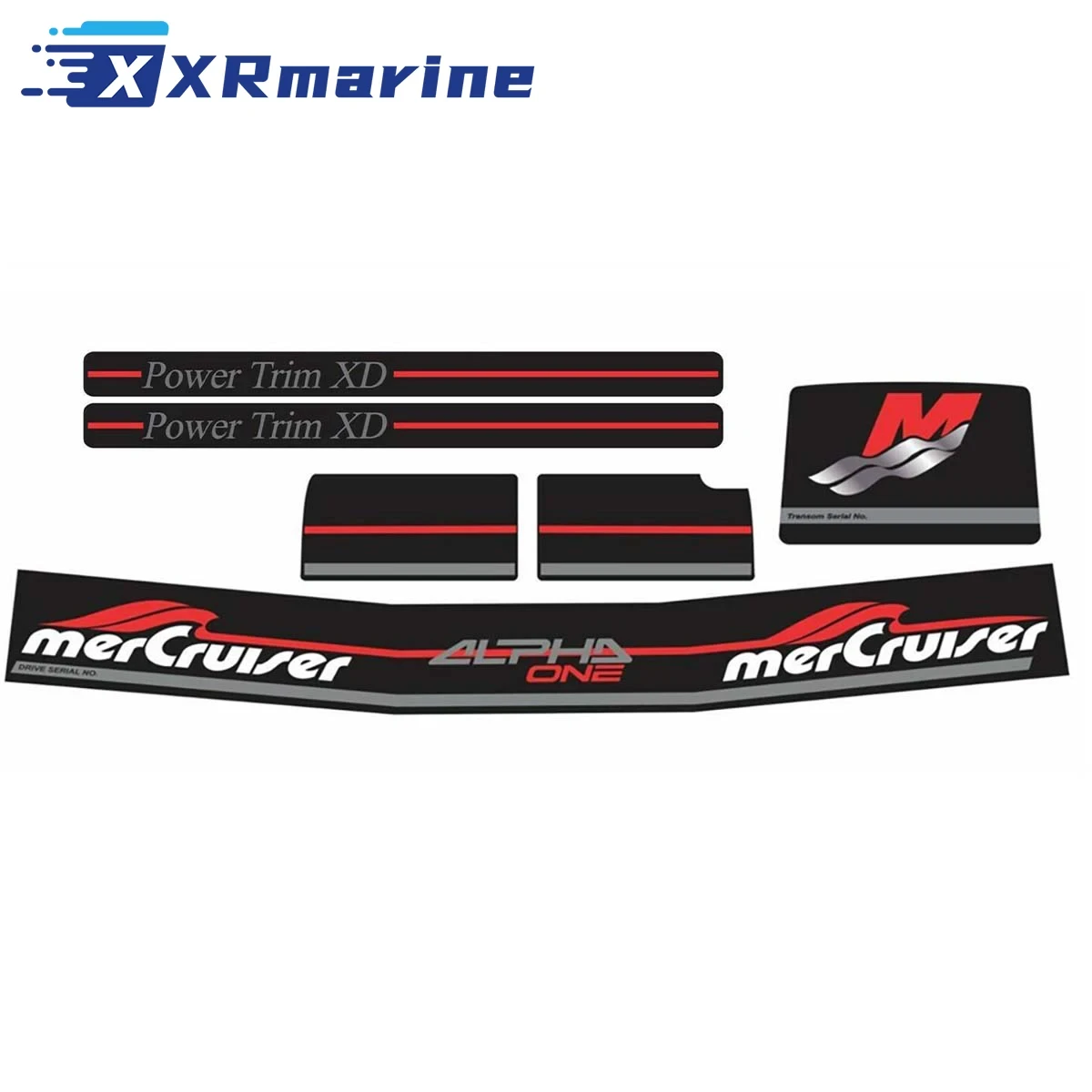 Red Sticker Set for MerCruiser Alpha One Gen II