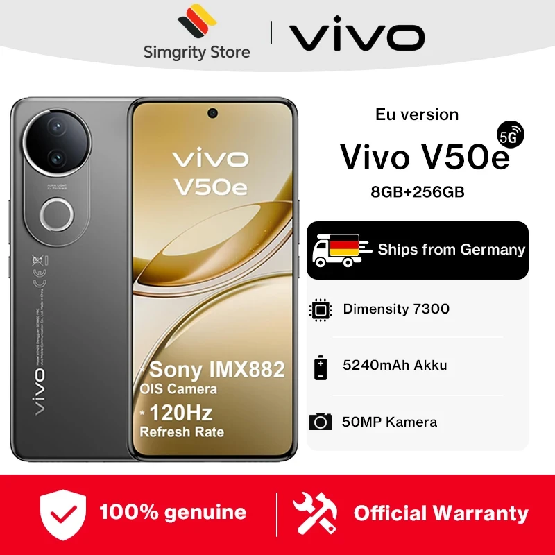 vivo V50e 5G 8GB/256GB with 120Hz Display