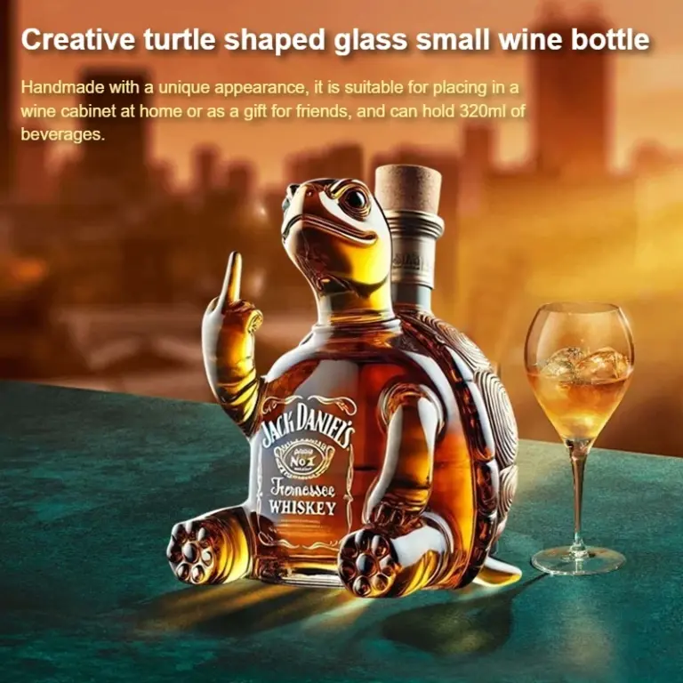 320ml Turtle Glass Bottle for Whiskey