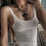 Women’s Mesh Crop Top – Bold Y2K Summer Style