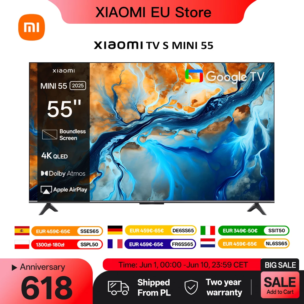 Xiaomi S Mini 55 144Hz QD-Mini LED Dolby Vision IQ Dolby Atmos Google TV - Specifications and Review